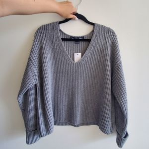 Grey knit sweater